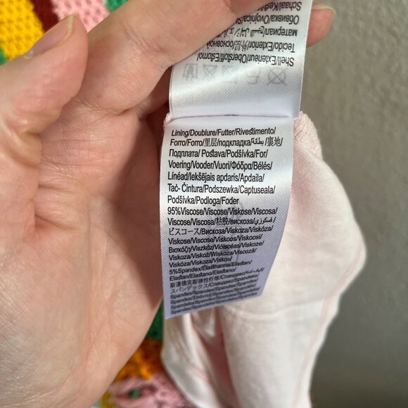 Farm Rio x Anthropologie Sleeveless Multicolor Stripe Crocet Midi Dress XS - Picture 11 of 13